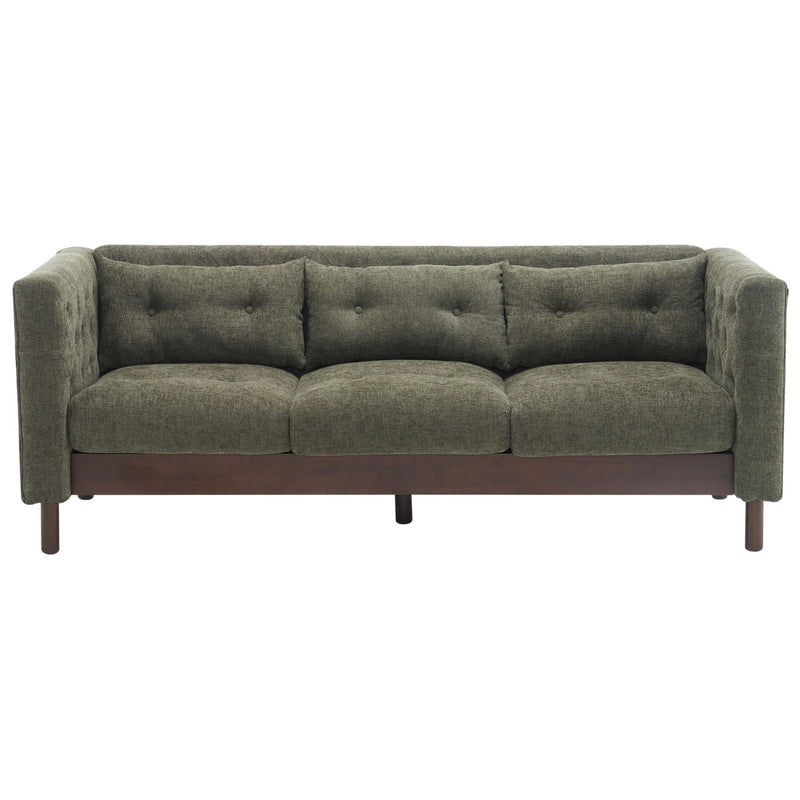 Modern Noble House 3-seater upholstered sofa with tufted design, perfect for living room seating and contemporary home decor.