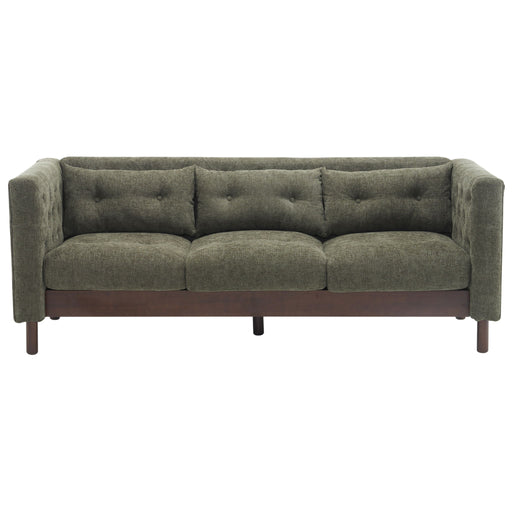 Modern Noble House 3-seater upholstered sofa with tufted design, perfect for living room seating and contemporary home decor.