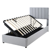 Upholstered Platform Bed With A Hydraulic Storage System - R&R Furniture Gallery (Fountain Valley, CA)
