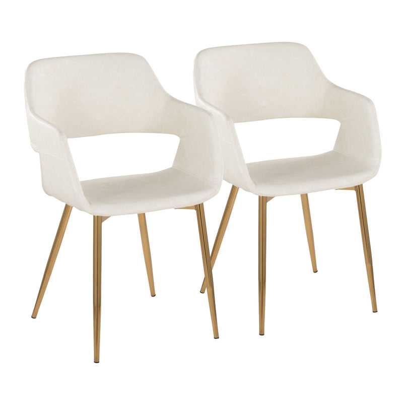 Pair of Lumi Source Margarite contemporary dining chairs, versatile modern seating with sleek design, set of two.