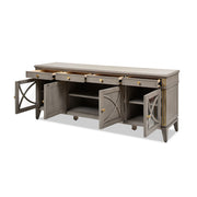 Dauphin - TV Stand Storage Display Console Table - Gray Cashmere - R&R Furniture Gallery (Fountain Valley, CA)