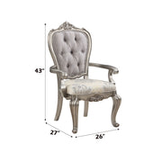 Ariadne - Arm Chair (Set of 2) - Velvet & Antique Platinum - R&R Furniture Gallery (Fountain Valley, CA)