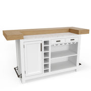 Americana Modern Dining - Bar With Quartz Insert - Cotton - R&R Furniture Gallery (Fountain Valley, CA)