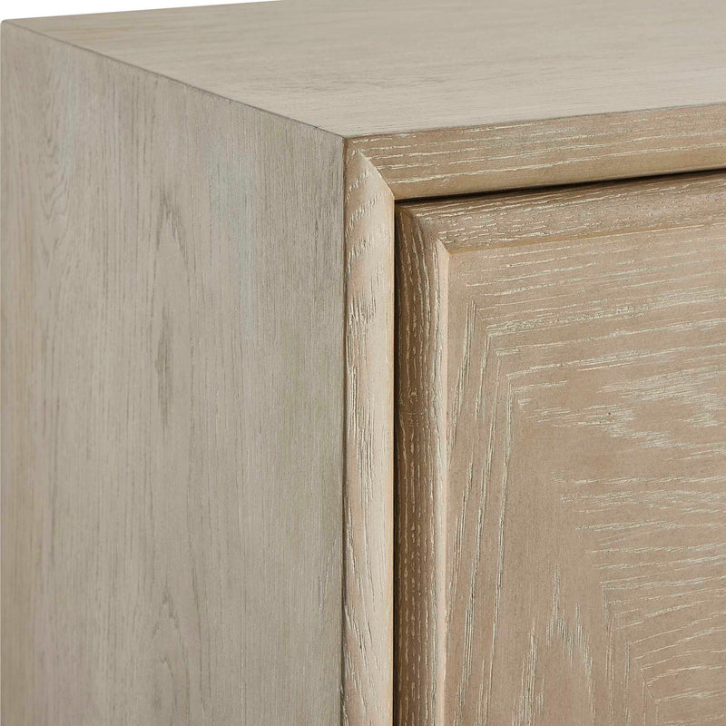 Uttermost Alessia 2-door light brown accent cabinet with sleek design and wood finish, ideal for modern home storage.