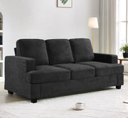 Modern Sofa, Comfortable 3 Seater Couch With Deep Seating, Loose Back Cushions, Wide Arms - R&R Furniture Gallery (Fountain Valley, CA)