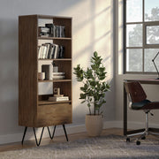 Chase - Tall Bookcase - Rustic Natural Aged Brown - R&R Furniture Gallery (Fountain Valley, CA)