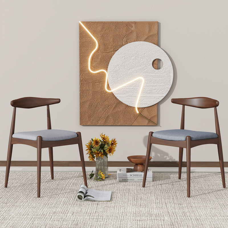Dining Chairs With Ergonomic Backrest & Comfort Cushions (Set of 2) - R&R Furniture Gallery (Fountain Valley, CA)