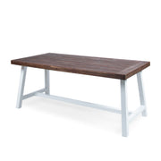 Outdoor Sandblast Finish Acacia Wood Dining Table - R&R Furniture Gallery (Fountain Valley, CA)