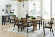 Galliden - Dining Upholstered Arm Chair (Set of 2) - Black - R&R Furniture Gallery (Fountain Valley, CA)