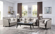 Zemocryss - Loveseat With 2 Pillows - Beige Fabric - R&R Furniture Gallery (Fountain Valley, CA)