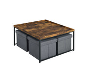 Vinny - Wood Grain Coffee Table Set With Raised Edges - R&R Furniture Gallery (Fountain Valley, CA)
