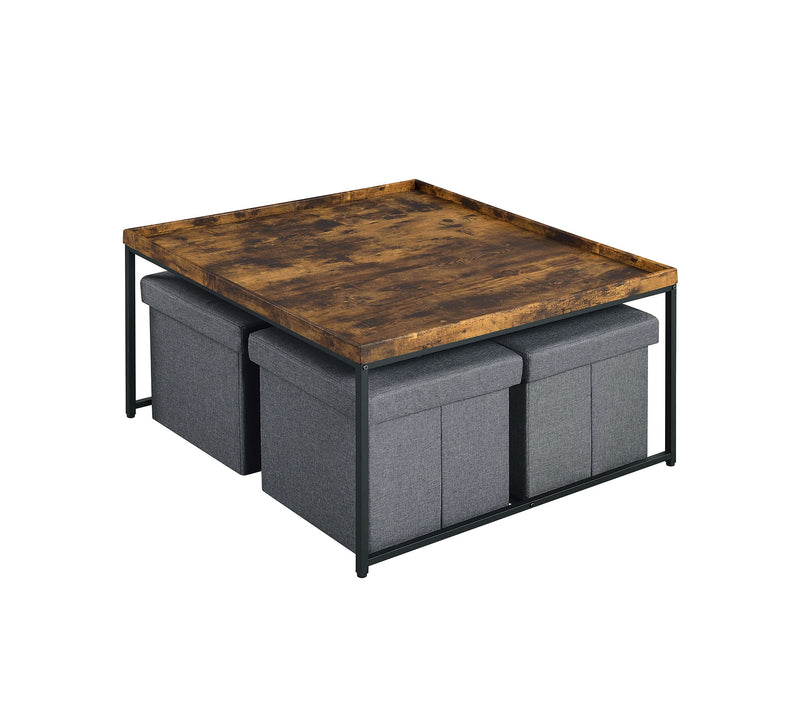 Vinny - Wood Grain Coffee Table Set With Raised Edges - R&R Furniture Gallery (Fountain Valley, CA)