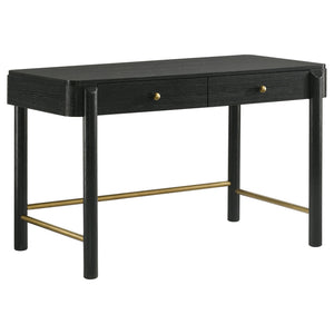 Anser - 2 Drawer Vanity Desk Makeup Table Rounded Design - Black