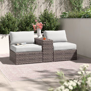 2 Person Wicker Conversation Set With Cushions, Weather Resistant - R&R Furniture Gallery (Fountain Valley, CA)