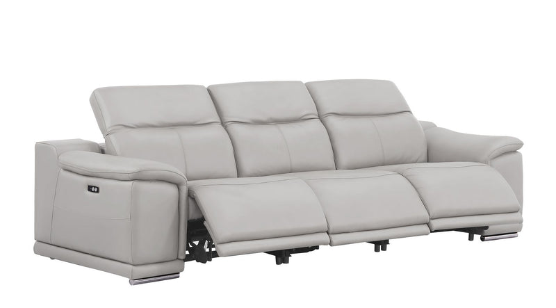 2679 - Power Reclining Sofa, Loveseat & Chair Set In Genuine Leather (6 Recliners)