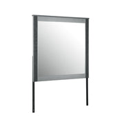 Lorenzo - Large Scale Mirror With Sleek Frame And Glittered Detailing - Silver - R&R Furniture Gallery (Fountain Valley, CA)