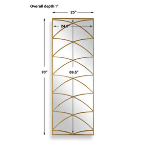 Crossed Up - Full Length Mirror - Gold