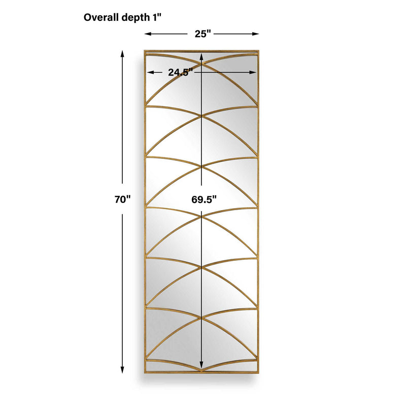 Crossed Up - Full Length Mirror - Gold