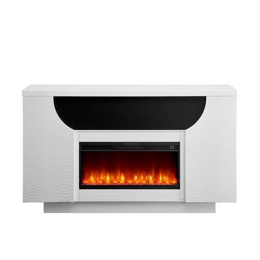 Aurora - Fireplace TV Lift With Adjustable Temperature And LED Colors - White - R&R Furniture Gallery (Fountain Valley, CA)