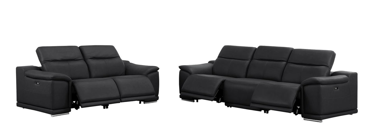2679 - Genuine Leather Reclining Set (Sofa And Loveseat With 4 Power Recliners)