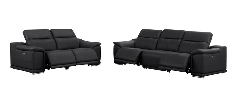2679 - Genuine Leather Reclining Set (Sofa And Loveseat With 4 Power Recliners)