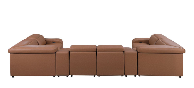 1116 - 8-Piece U-Shaped Sectional Sofa In With 2 Power Recliners & Power Headrests