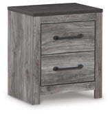 Bronyan - Two Drawer Night Stand - Dark Gray - R&R Furniture Gallery (Fountain Valley, CA)