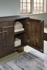 Cato - Accent Cabinet - Dark Brown - R&R Furniture Gallery (Fountain Valley, CA)