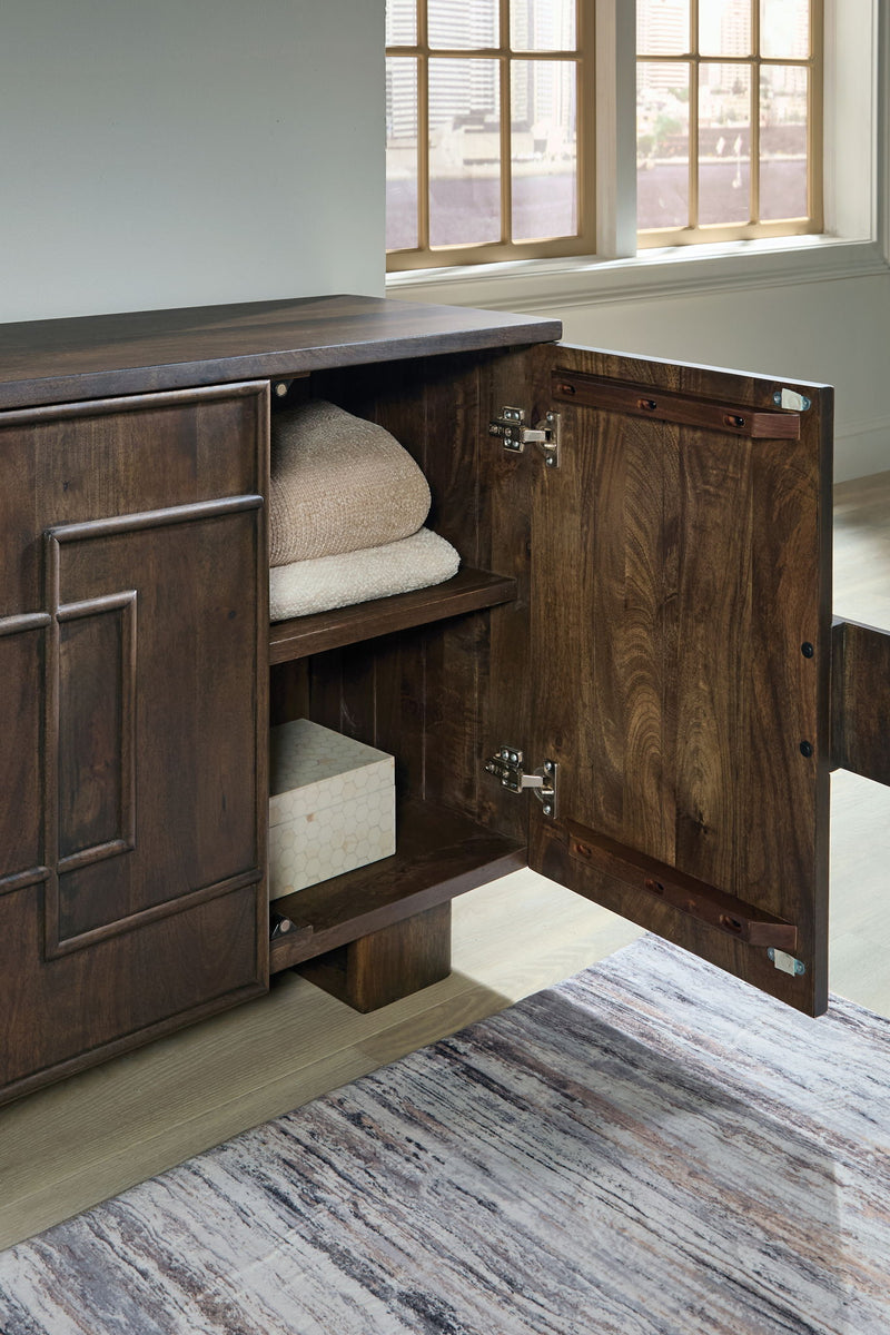 Cato - Accent Cabinet - Dark Brown - R&R Furniture Gallery (Fountain Valley, CA)