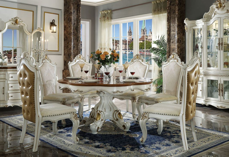 Picardy - Dining Table - Antique Pearl & Cherry Oak - R&R Furniture Gallery (Fountain Valley, CA)