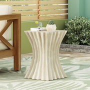 Mgo Archaistic Wavy Side Table - Antique Sandstone - R&R Furniture Gallery (Fountain Valley, CA)
