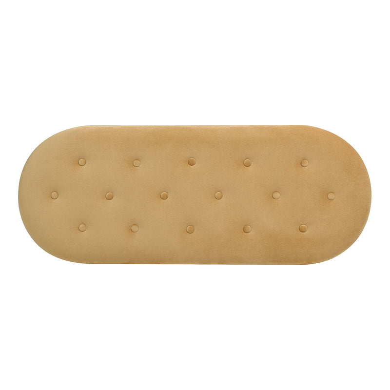 Melinda - Oval Tufted Bullion Fringe Storage Bench - R&R Furniture Gallery (Fountain Valley, CA)