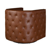 Swivel Chair With Tufted Barrel Design And Nailhead Accents - R&R Furniture Gallery (Fountain Valley, CA)