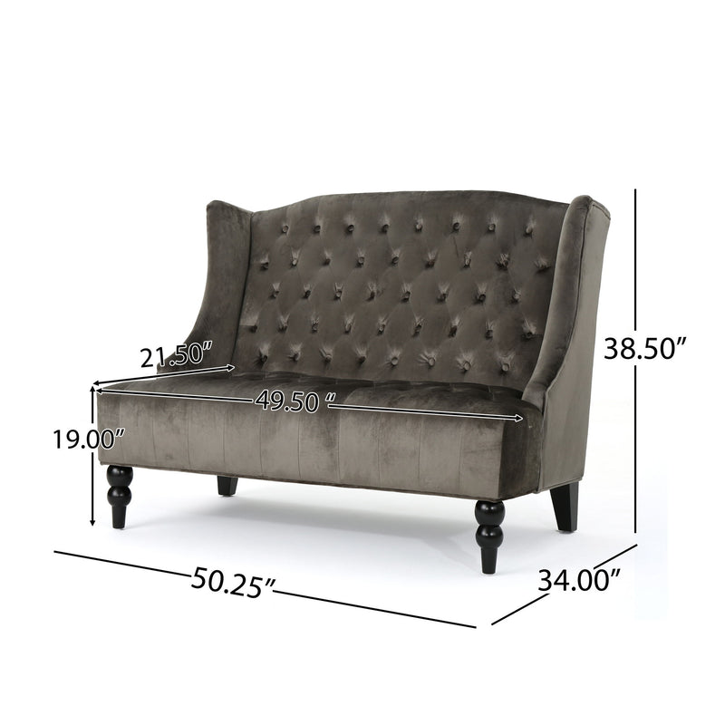 Nurturing - Upholstered Loveseat With Wing Back And Diamond Tufting - R&R Furniture Gallery (Fountain Valley, CA)