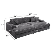 Hilde - Sectional Sofa With 4 Pillows - R&R Furniture Gallery (Fountain Valley, CA)