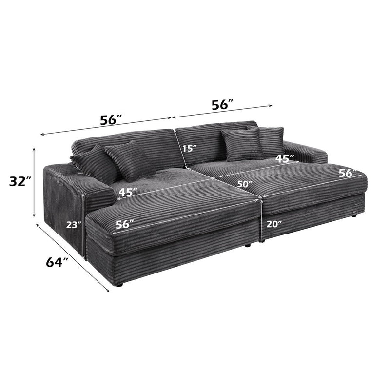 Hilde - Sectional Sofa With 4 Pillows - R&R Furniture Gallery (Fountain Valley, CA)