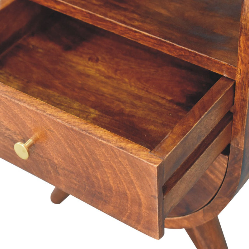 Split - Bedside Table - Chestnut - R&R Furniture Gallery (Fountain Valley, CA)
