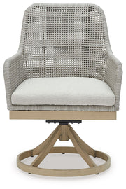 Seton Creek - Swivel Chair With Cushion (Set of 2) - Gray - R&R Furniture Gallery (Fountain Valley, CA)