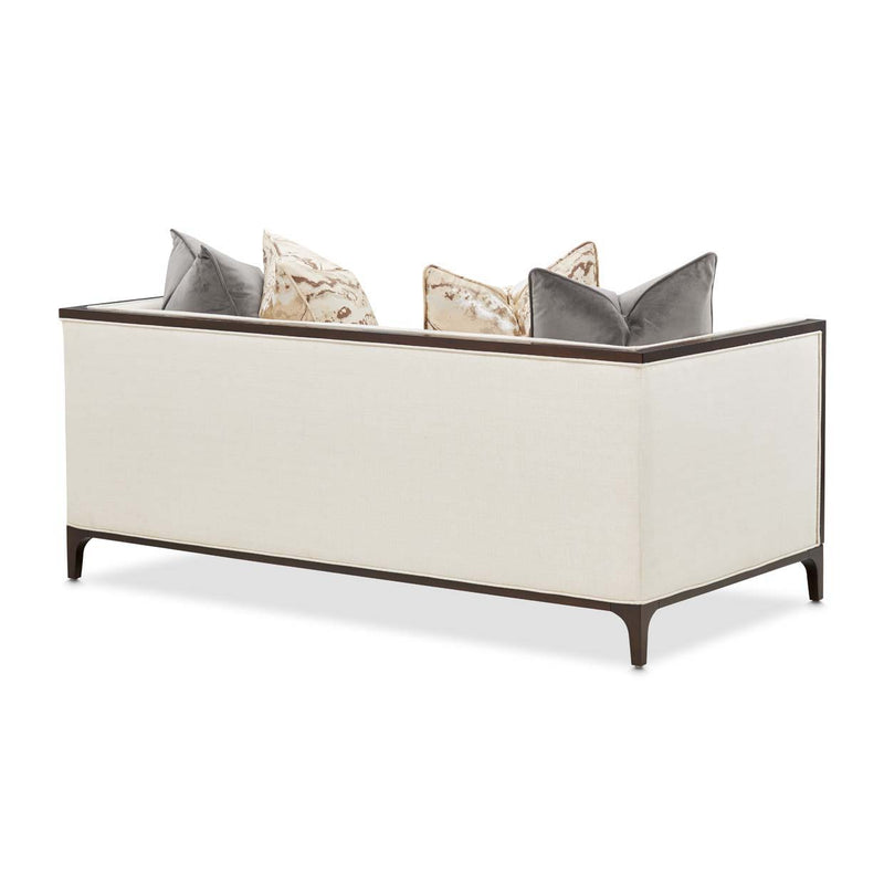 Belmont Place - Loveseat - Cream / Espresso - R&R Furniture Gallery (Fountain Valley, CA)