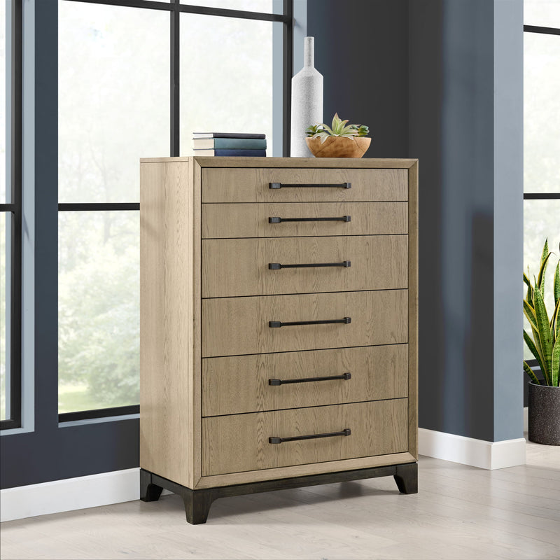 6 Drawer Chest With Smooth Glides - Brown - R&R Furniture Gallery (Fountain Valley, CA)