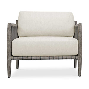 Borneo - Outdoor Lounge Chair - White / Dark Gray