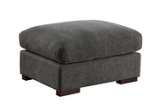 Tatman - Linen Blend Sectional With 2 Ottomans - Dark Gray - R&R Furniture Gallery (Fountain Valley, CA)