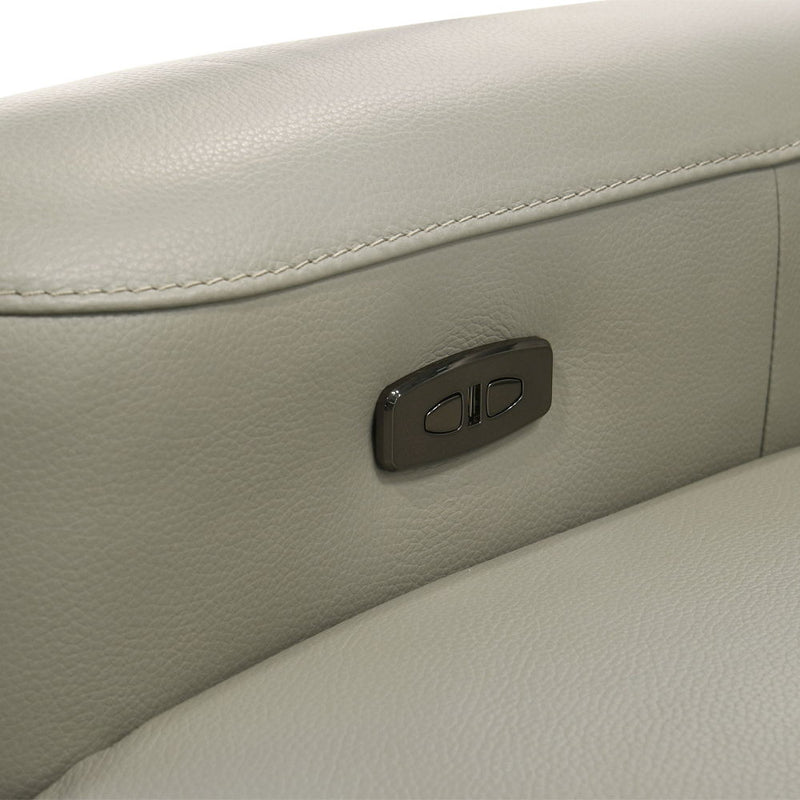 Jayke - Power Motion Sectional Sofa - Light Gray Top Grain Leather Match - R&R Furniture Gallery (Fountain Valley, CA)