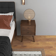 Caroline - Mid-Century Modern Style Night Stand 2 Drawer - R&R Furniture Gallery (Fountain Valley, CA)