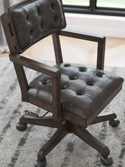 Breckington - Home Office Desk Chair - Dark Brown - R&R Furniture Gallery (Fountain Valley, CA)