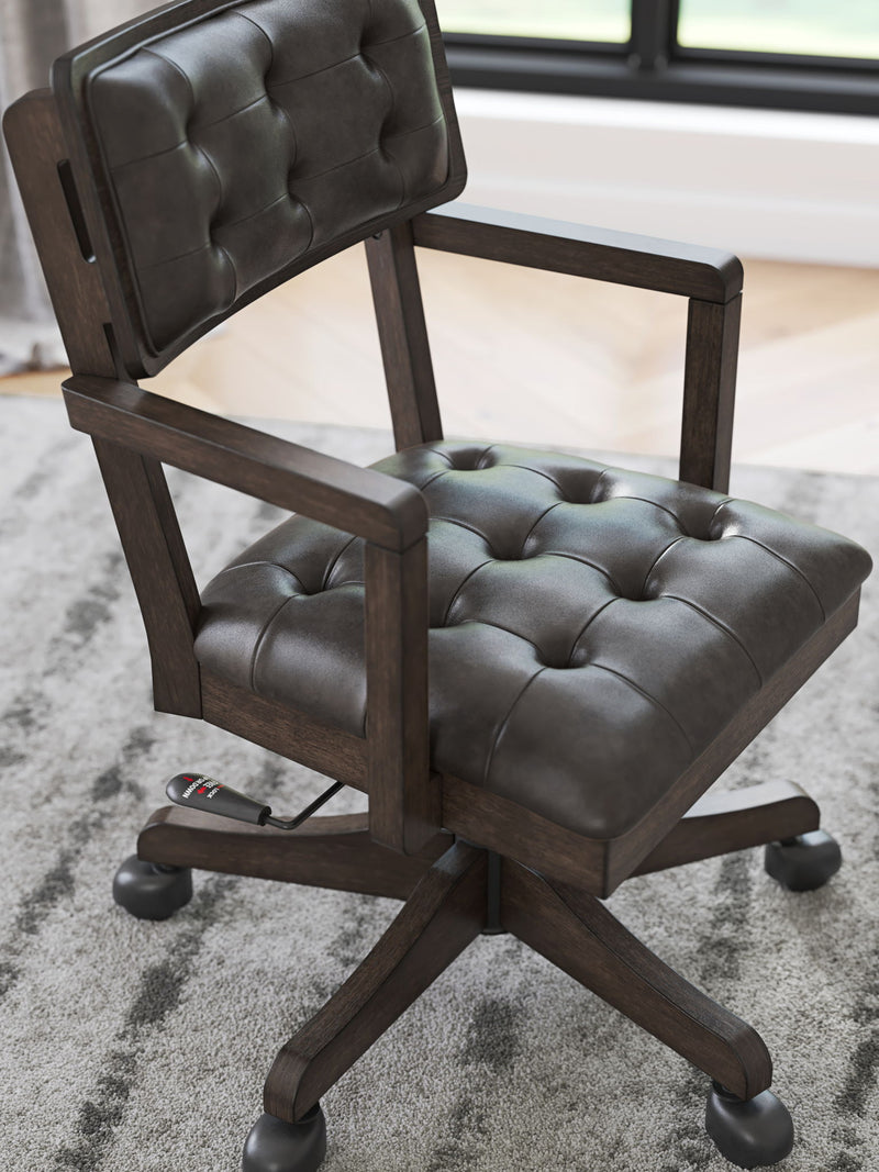 Breckington - Home Office Desk Chair - Dark Brown - R&R Furniture Gallery (Fountain Valley, CA)