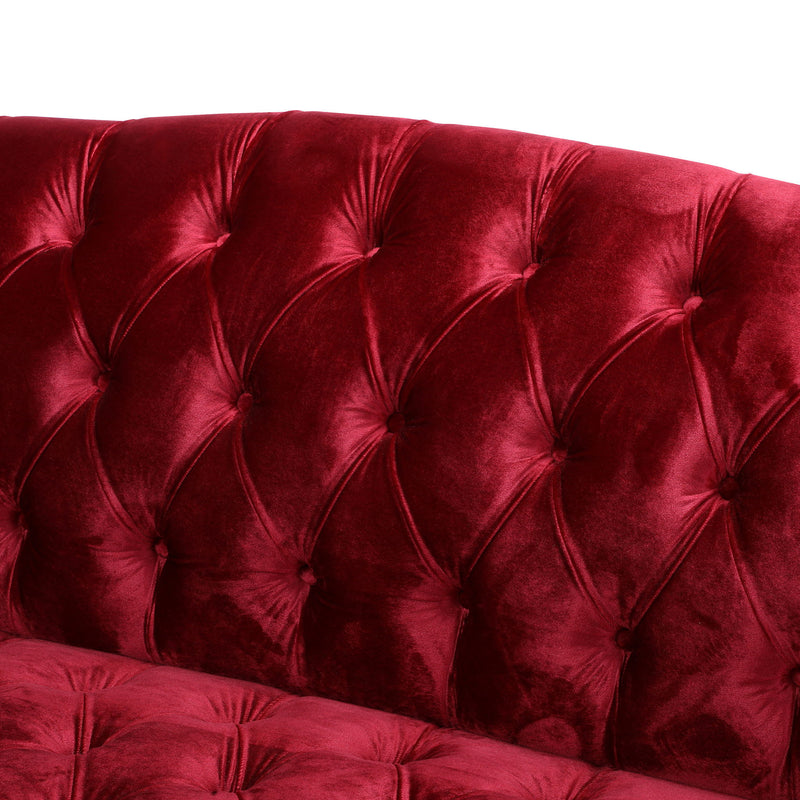 Comfy 3 Seat Sofa With Wooden Legs, For Living Room And Study - R&R Furniture Gallery (Fountain Valley, CA)