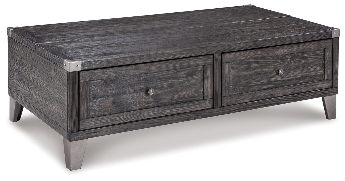 Todoe - Lift Top Cocktail Table - Dark Gray - R&R Furniture Gallery (Fountain Valley, CA)