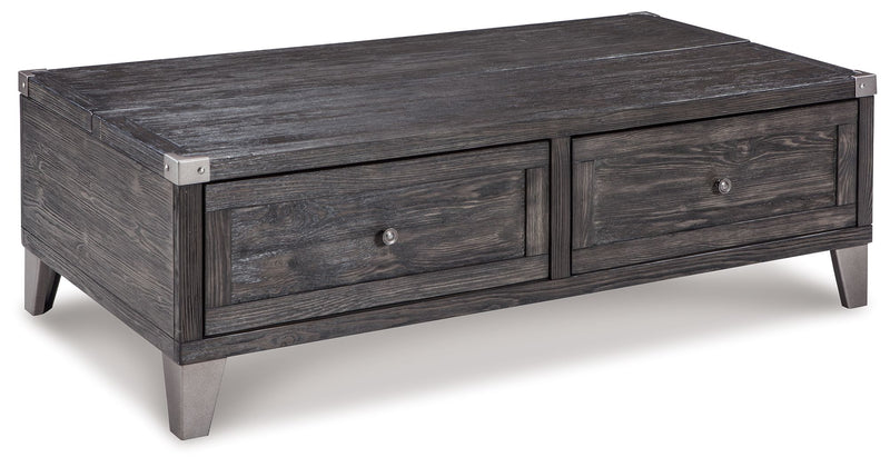 Todoe - Lift Top Cocktail Table - Dark Gray - R&R Furniture Gallery (Fountain Valley, CA)