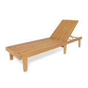 Nadine - Stylish Chaise Lounge Chair - Teak - R&R Furniture Gallery (Fountain Valley, CA)